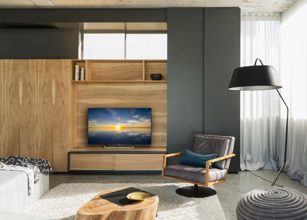 Chilling room with wood furniture